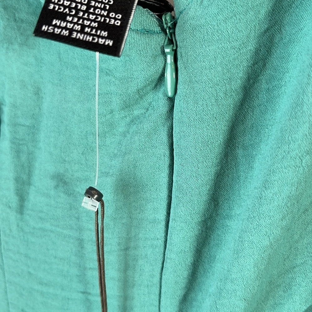 Vince Camuto teal wide leg cropped jumpsuit new - Picture 6 of 8